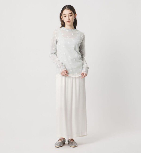 UNITED ARROWS「チュールフラワー カットソー ‐ウォッシャブル‐」|Tシャツ・カットソー|