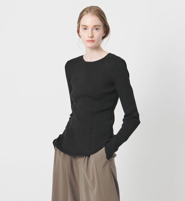 AEWEN MATOPH「＜AEWEN MATOPH＞コットンカシミヤミックス ショルダーパッドニット」|ニット・セーター|BLACK