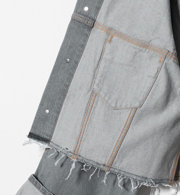 UNITED ARROWS「＜SACRA＞ボリュームスリーブ デニムジャケット GRAY」|デニムジャケット|