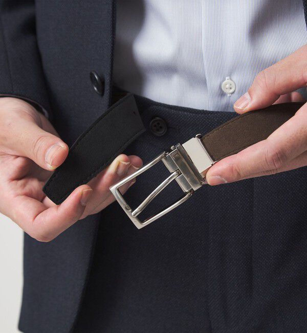 UNITED ARROWS green label relaxing「アジャスト リバーシブル スエード 30mm ドレスベルト」|ベルト|