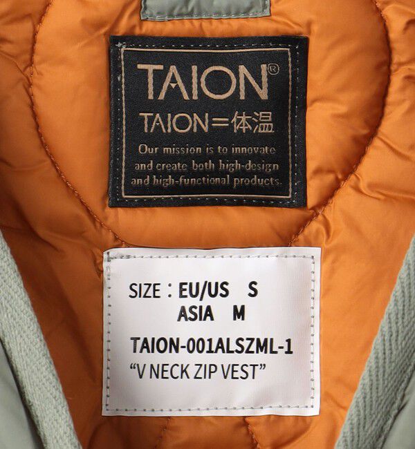 UNITED ARROWS green label relaxing「＜TAION＞ミリタリー Vネック ダブルジップ ダウンベスト」|ダウンベスト・ベスト|