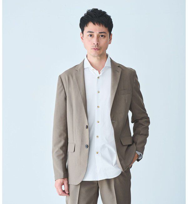 UNITED ARROWS green label relaxing「【WEB限定】JUST fit ドライPEスリムセットアップ ジャケット＆パンツ -吸水速乾・防シワ-」|テーラードジャケット|