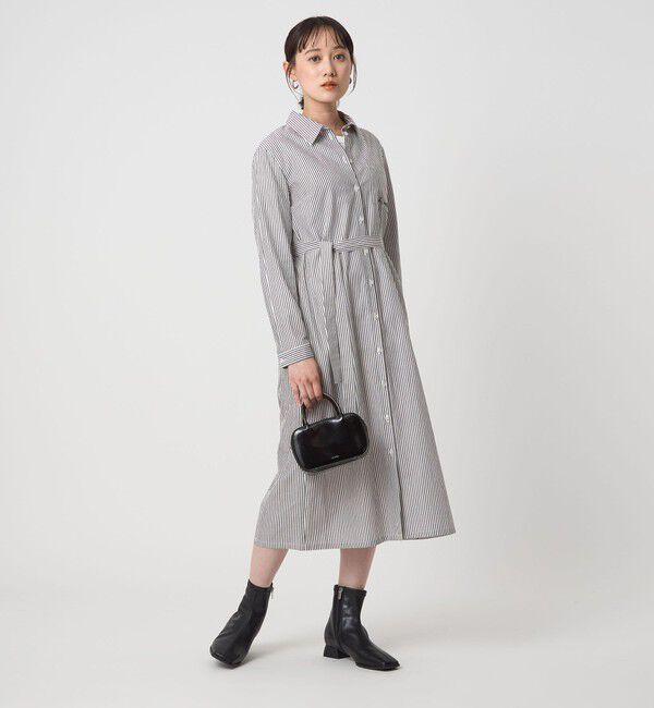 UNITED ARROWS green label relaxing「＜To b. by agnes b.コラボ＞エンブロイダリー シャツ ワンピース」|ワンピース|