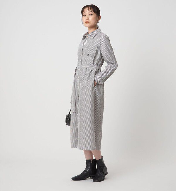 UNITED ARROWS green label relaxing「＜To b. by agnes b.コラボ＞エンブロイダリー シャツ ワンピース」|ワンピース|