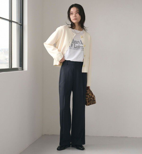 UNITED ARROWS green label relaxing「フォルム ゴールドカラーボタン ニット カーディガン ウォッシャブル」|カーディガン|