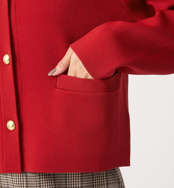 UNITED ARROWS green label relaxing「フォルム ゴールドカラーボタン ニット カーディガン ウォッシャブル」|カーディガン|