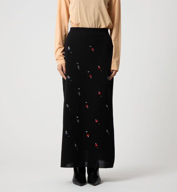 EMMEL REFINES「＜EMMEL REFINES＞EM フラワービジュー ニット スカート」|スカート|