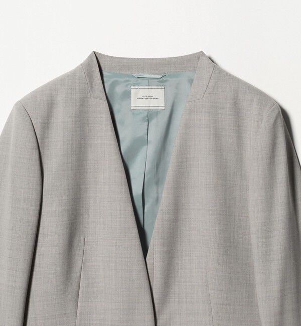 UNITED ARROWS green label relaxing「カチリラ ノーラペル ジャケット  -ウォッシャブル・ストレッチ-」|ノーカラージャケット|