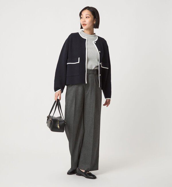 UNITED ARROWS green label relaxing「［size SHORT/TALLあり］ホームスパン ストレート パンツ ストレッチ」|スラックス|