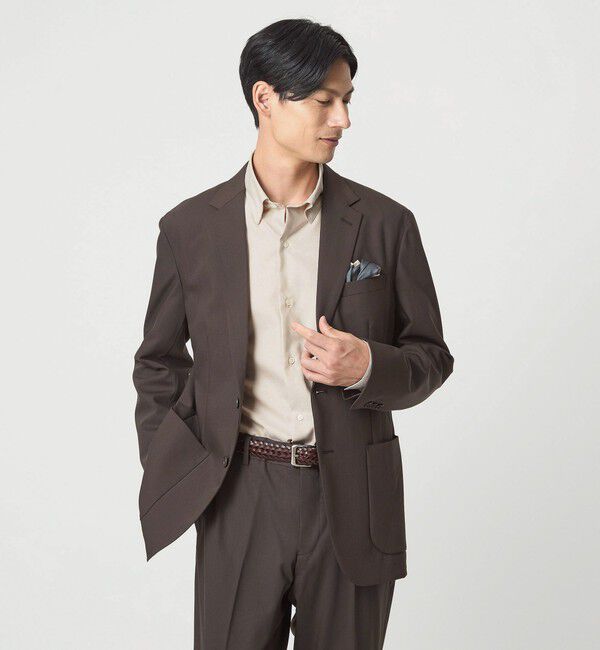 UNITED ARROWS green label relaxing「エブリット コットンオックス ソリッド スナップ ボタンダウン シャツ -イージーアイロン-」|シャツ・ブラウス|