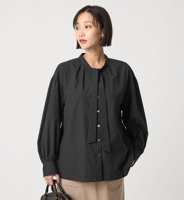 UNITED ARROWS green label relaxing「ブロード ボウタイ ブラウス」|シャツ・ブラウス|