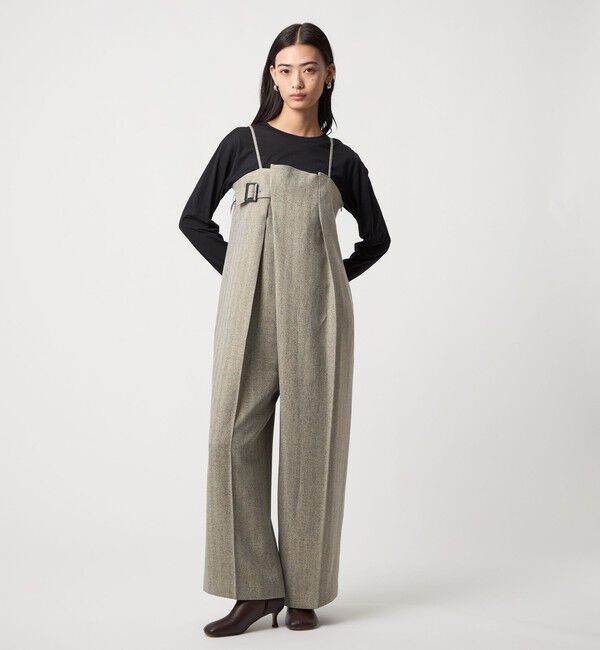 EMMEL REFINES「＜EMMEL REFINES＞EM ラップライク キャミサロペット」|オールインワン|