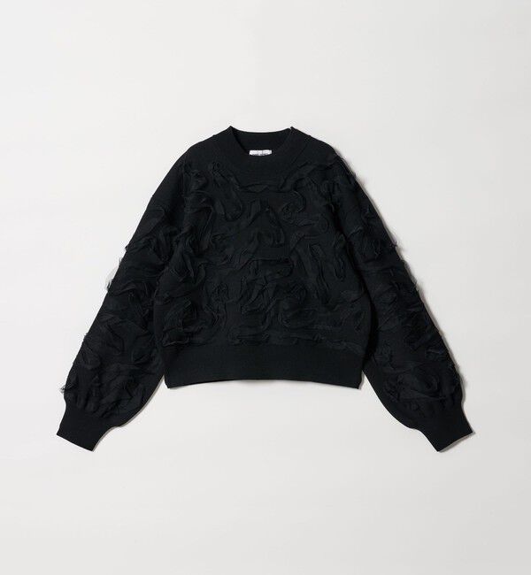 EMMEL REFINES「＜EMMEL REFINES＞EM HW チュールシシュウ スウェットライク ニット プルオーバー」|ニット・セーター|