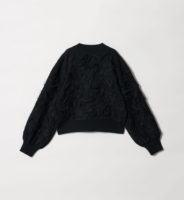 EMMEL REFINES「＜EMMEL REFINES＞EM HW チュールシシュウ スウェットライク ニット プルオーバー」|ニット・セーター|