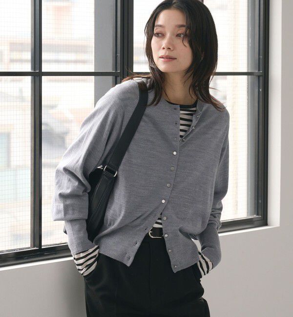 UNITED ARROWS green label relaxing「エブリニット 2WAY カーディガン ウォッシャブル」|カーディガン|MD.GRAY