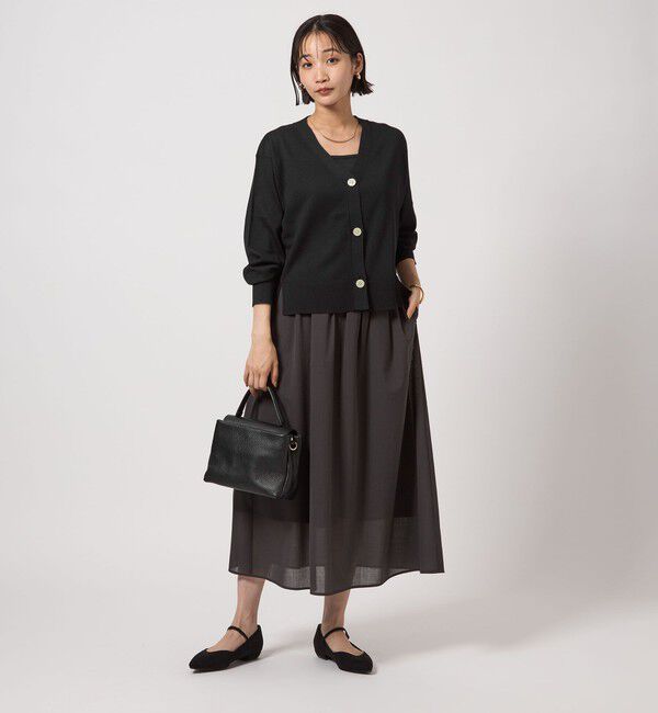 UNITED ARROWS green label relaxing「ブライトフォルム Vネック ニット カーディガン」|カーディガン|