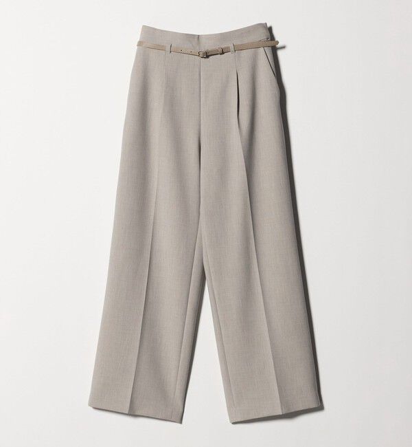 UNITED ARROWS green label relaxing「［size SHORT/TALLあり］ダブルクロス ワイド パンツ ウォッシャブル ストレッチ」|スラックス|