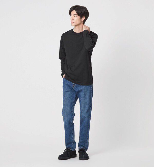 UNITED ARROWS green label relaxing「LONG FIBER COTTON クリア クルーネック 長袖 Tシャツ」|Tシャツ・カットソー|