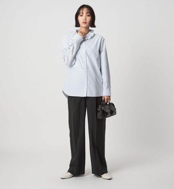 UNITED ARROWS green label relaxing「【別注】＜dahl'ia＞フリル エンブロイダリー ブラウス」|シャツ・ブラウス|