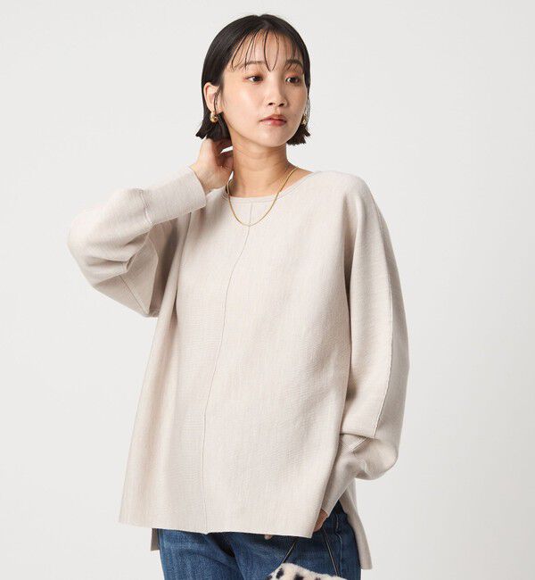 UNITED ARROWS green label relaxing「ウール スムース ワイド ニット プルオーバー ウォッシャブル」|ニット・セーター|