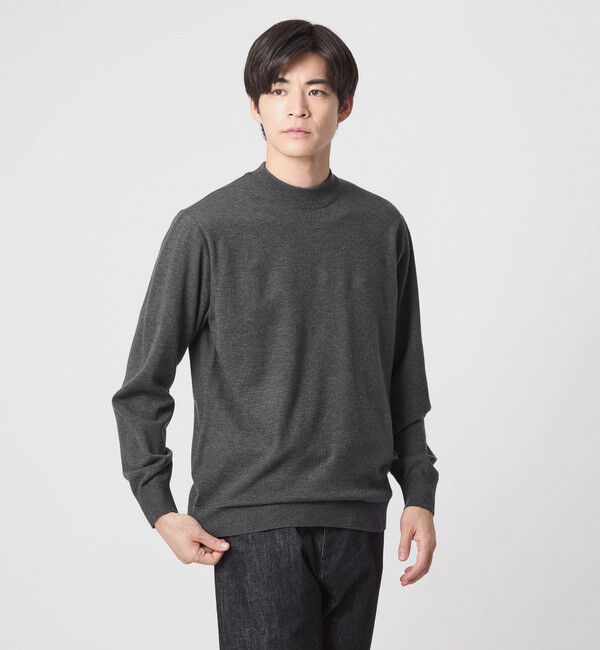 UNITED ARROWS green label relaxing「【WEB限定】JUST fit ジャケイン モックネック ニット」|ニット・セーター|