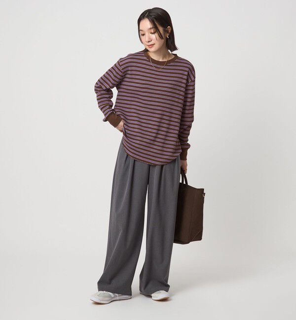 UNITED ARROWS green label relaxing「【WEB限定】＜at ease＞ワッフル ロングスリーブ カットソー」|Tシャツ・カットソー|