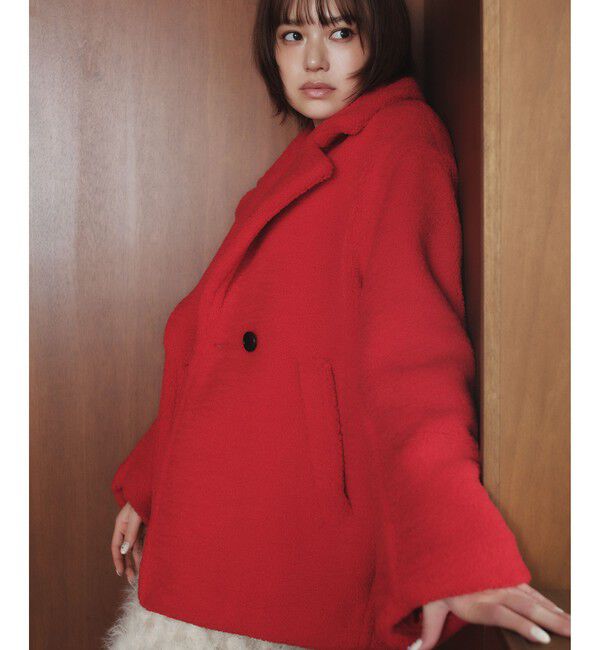 EMMEL REFINES「＜EMMEL REFINES＞EM ショートカール ボアコート」|その他|RED