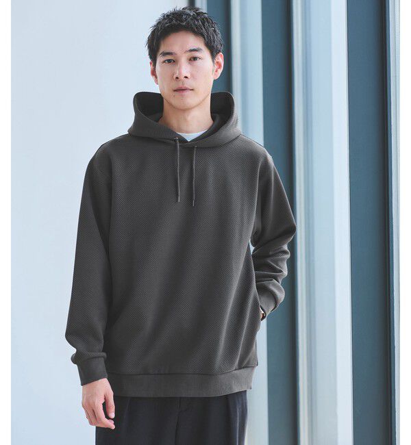 UNITED ARROWS green label relaxing「ツイル パフ フーディ パーカー」|パーカー|DK.GRAY