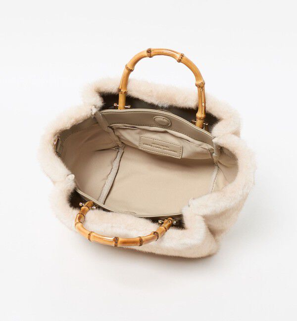 UNITED ARROWS green label relaxing「2WAY バンブーハンドル フェイクファー トートバッグ」|ショルダー・メッセンジャー|