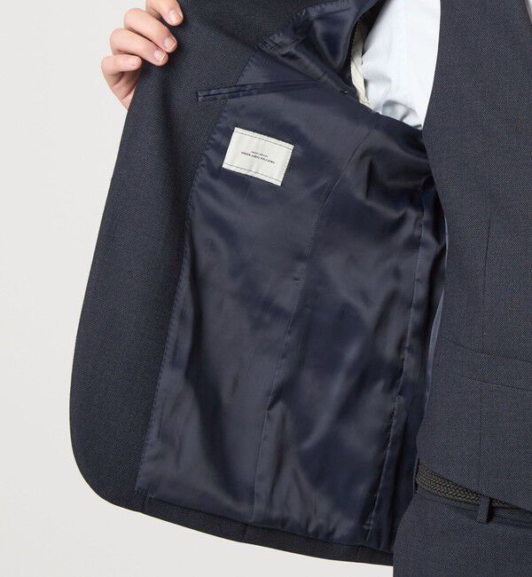 UNITED ARROWS green label relaxing「A+ TWPU バーズアイ 2B スリム ジャケット -ウォッシャブル・ストレッチ-」|テーラードジャケット|