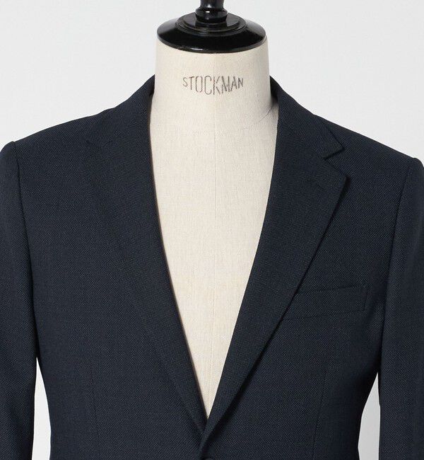 UNITED ARROWS green label relaxing「A+ TWPU バーズアイ 2B スリム ジャケット -ウォッシャブル・ストレッチ-」|テーラードジャケット|