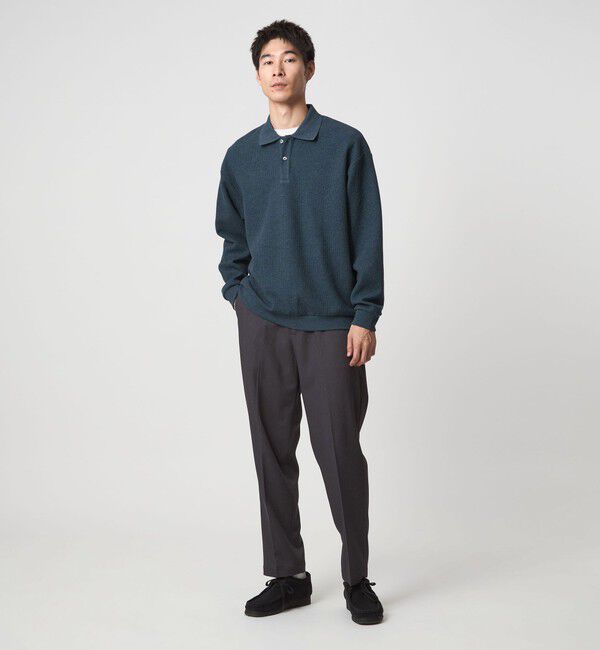 UNITED ARROWS green label relaxing「ワッフル 長袖 ポロシャツ カットソー」|ポロシャツ|