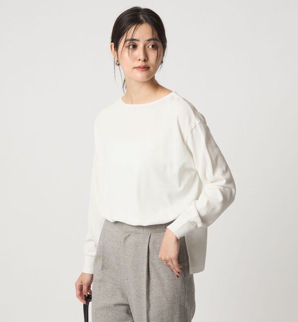 UNITED ARROWS green label relaxing「チャーム付き ドッキング ロングスリーブ プルオーバー ニット」|ニット・セーター|