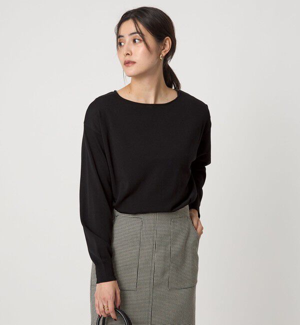 UNITED ARROWS green label relaxing「チャーム付き ドッキング ロングスリーブ プルオーバー ニット」|ニット・セーター|