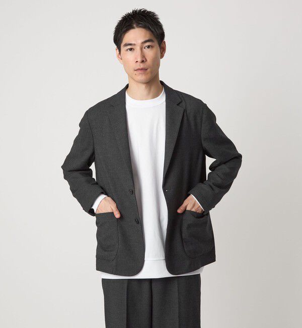 UNITED ARROWS green label relaxing「ウォッシャブル フラノ ツイル リラックス ジャケット -ストレッチ-」|テーラードジャケット|