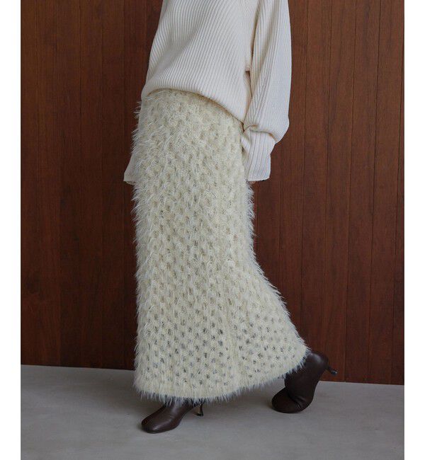 EMMEL REFINES「＜EMMEL REFINES＞EM フラッフィー アイレット ニットスカート」|スカート|