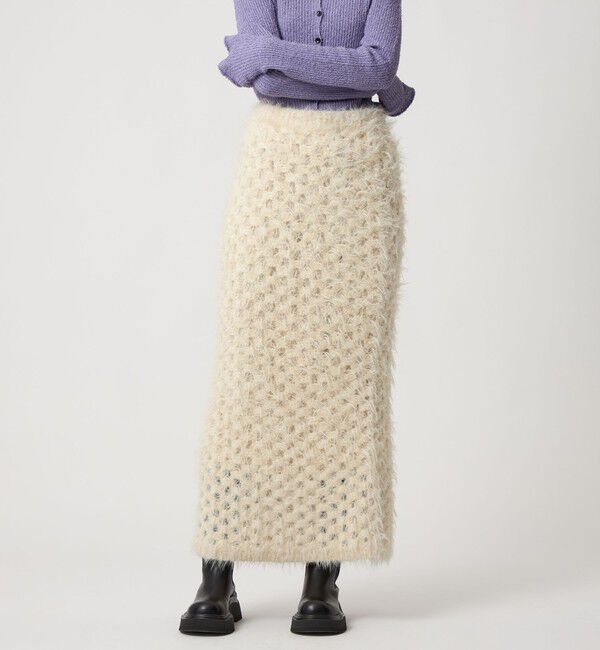 EMMEL REFINES「＜EMMEL REFINES＞EM フラッフィー アイレット ニットスカート」|スカート|