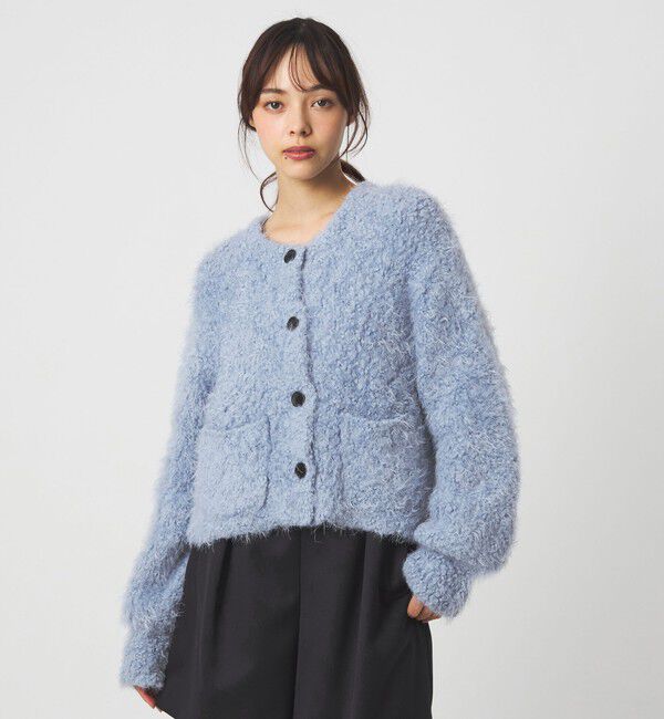 EMMEL REFINES「＜EMMEL REFINES＞EM ポコスラブ フラッフィー カーディガン」|カーディガン|