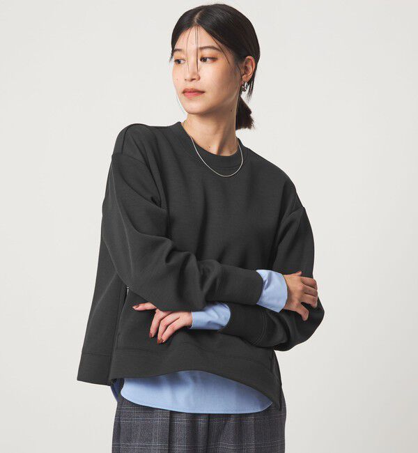 UNITED ARROWS green label relaxing「【WEB限定】＜at ease＞ダンボール スリット プルオーバー カットソー」|Tシャツ・カットソー|