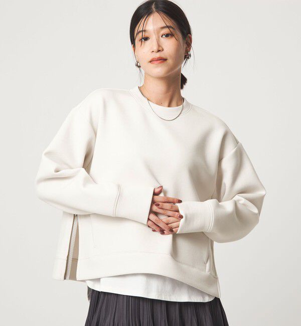 UNITED ARROWS green label relaxing「【WEB限定】＜at ease＞ダンボール スリット プルオーバー カットソー」|Tシャツ・カットソー|NATURAL