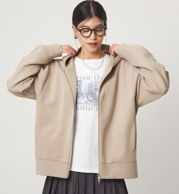 UNITED ARROWS green label relaxing「【WEB限定】＜at ease＞ダンボール ジップ フーディ―」|パーカー|