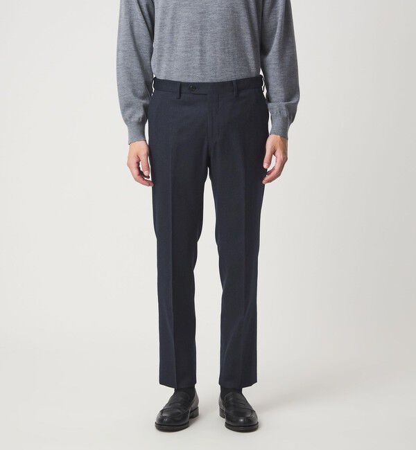 UNITED ARROWS green label relaxing「GLR CLOTH フラノ無地 アジャスター NP スラックス -ストレッチ-」|スラックス|