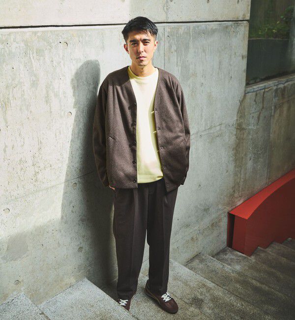 UNITED ARROWS green label relaxing「WONDER CLOTH ノーカラー カーディガン -ストレッチ-」|カーディガン|