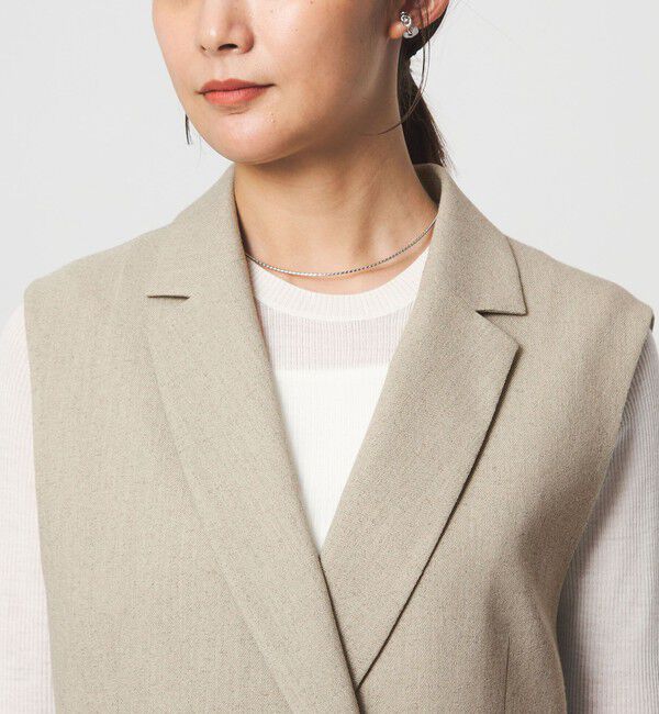 UNITED ARROWS green label relaxing「Greed グリード メランジ テーラード ジレ ウォッシャブル ストレッチ」|ベスト・ジレ|