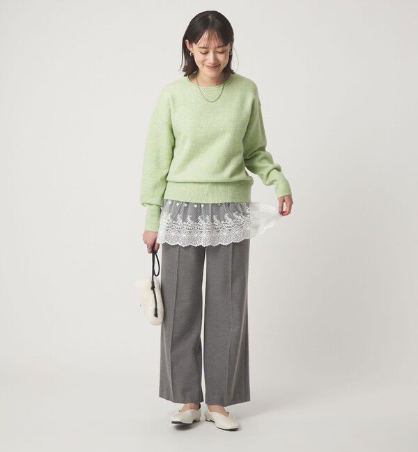 UNITED ARROWS green label relaxing「ニット &times; レース キャミソール プルオーバー セット」|ニット・セーター|