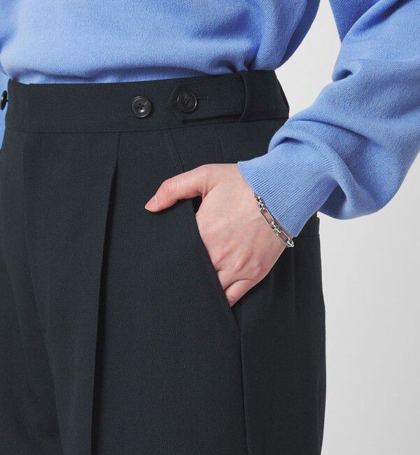 UNITED ARROWS green label relaxing「ラミーブレンド ワイド パンツ」|チノ|