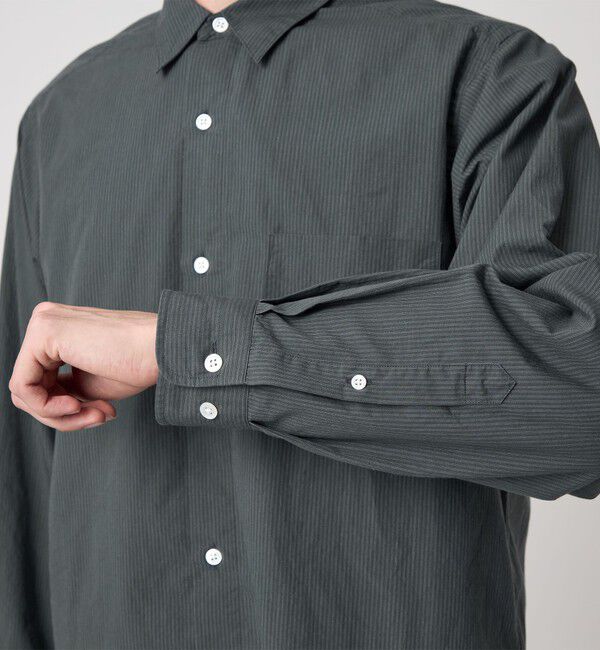 STEVEN ALAN「＜Steven Alan＞ 60 コンパクトヤーン ストライプ レギュラーカラー シャツ NARROW」|シャツ・ブラウス|