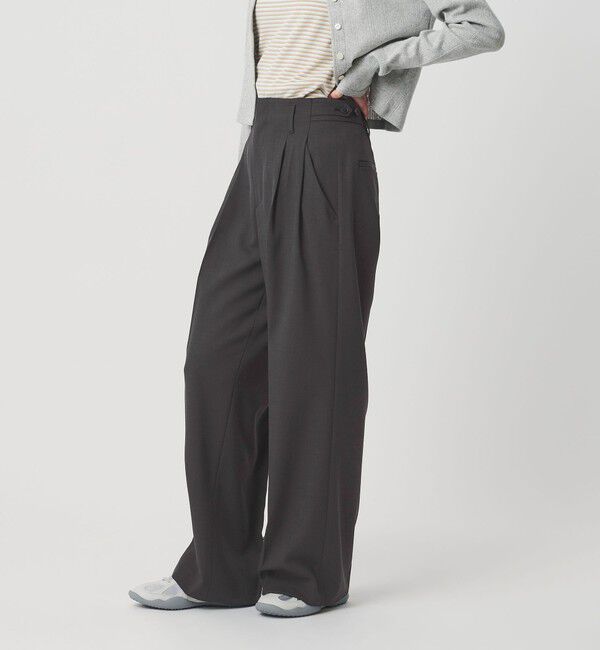 BEAUTY&YOUTH UNITED ARROWS「ポリエステルブレンド ２タック タブワイドパンツ」|その他|