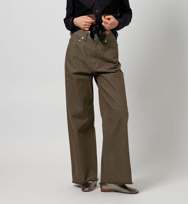ATTISESSION「＜ATTISESSION＞ワイド デニムパンツ 4/402」|デニム|OLIVE