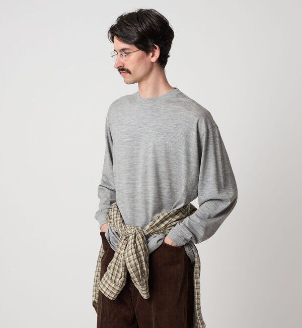 STEVEN ALAN「＜Steven Alan＞ メリノウール クルーネック Tシャツ LOOSE」|Tシャツ・カットソー|